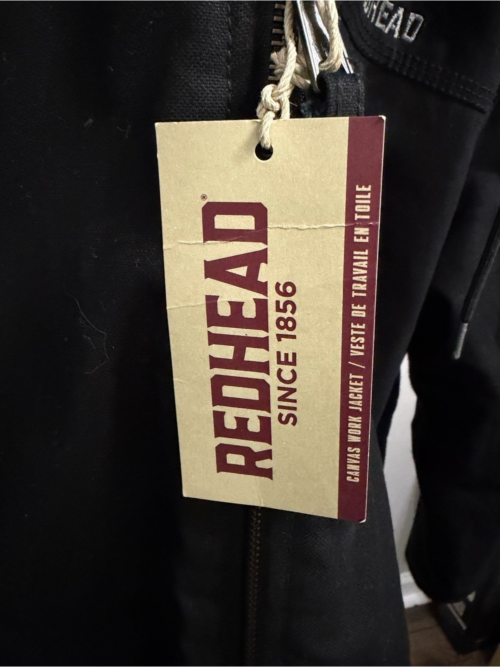RedHead Men’s Black Hooded  Work Jacket - Picture 7 of 10